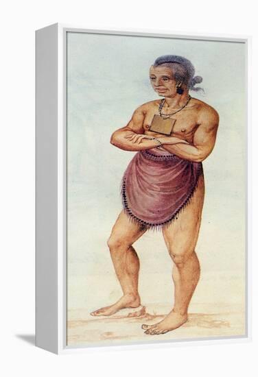 Indian Elder or Chief-John White-Framed Premier Image Canvas