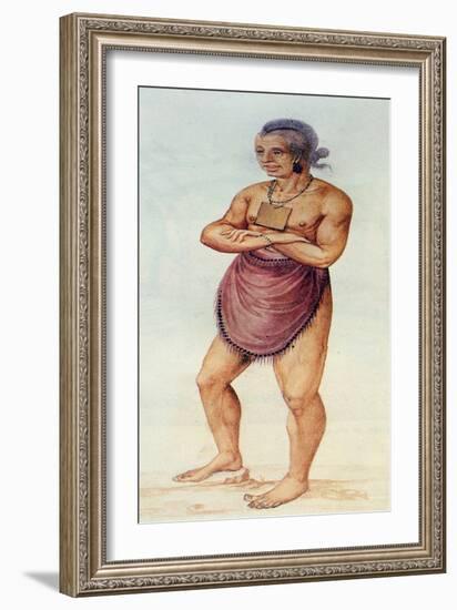 Indian Elder or Chief-John White-Framed Giclee Print