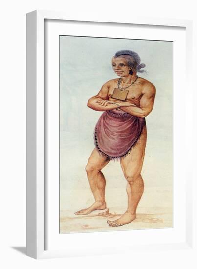 Indian Elder or Chief-John White-Framed Giclee Print