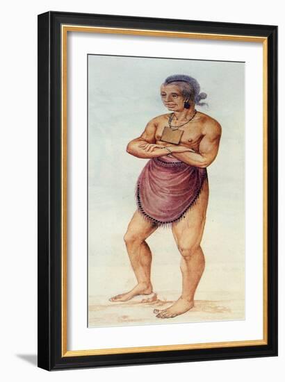 Indian Elder or Chief-John White-Framed Giclee Print