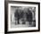 Indian Elephant, Assam Lukhi, Kneeling with Keeper at London Zoo, April 1914-Frederick William Bond-Framed Photographic Print