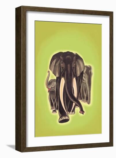 Indian Elephants-Robert Harrer-Framed Art Print