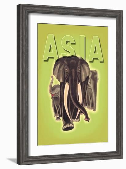 Indian Elephants-Robert Harrer-Framed Art Print