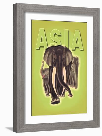 Indian Elephants-Robert Harrer-Framed Art Print