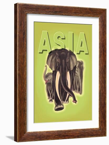 Indian Elephants-Robert Harrer-Framed Art Print