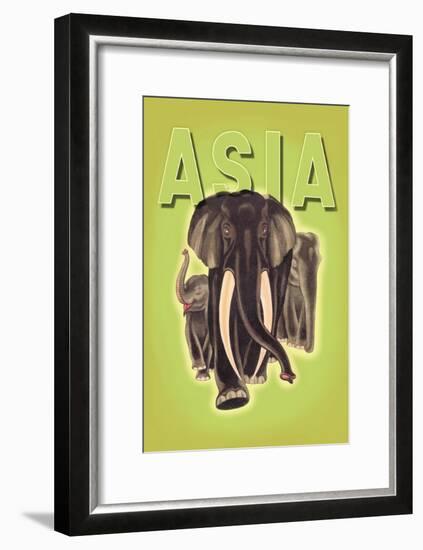 Indian Elephants-Robert Harrer-Framed Art Print