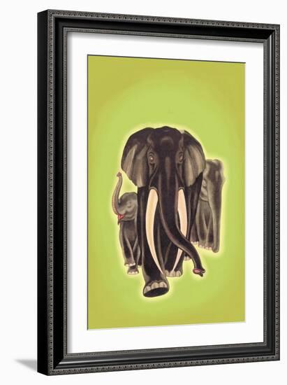 Indian Elephants-Robert Harrer-Framed Art Print