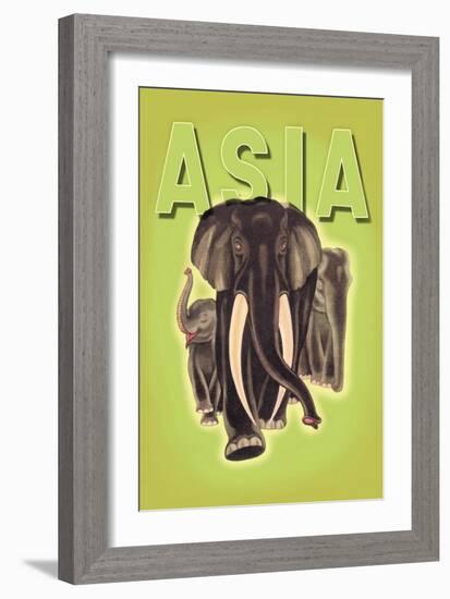 Indian Elephants-Robert Harrer-Framed Art Print