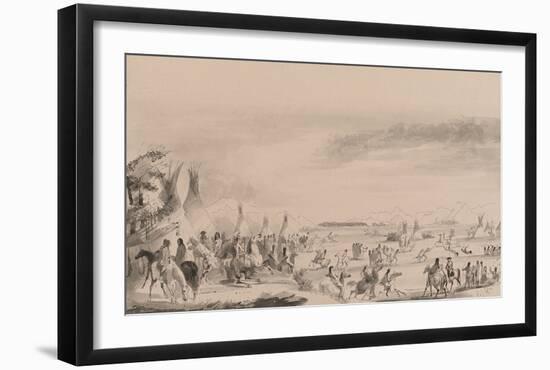 Indian Encampment-Alfred Jacob Miller-Framed Premium Giclee Print