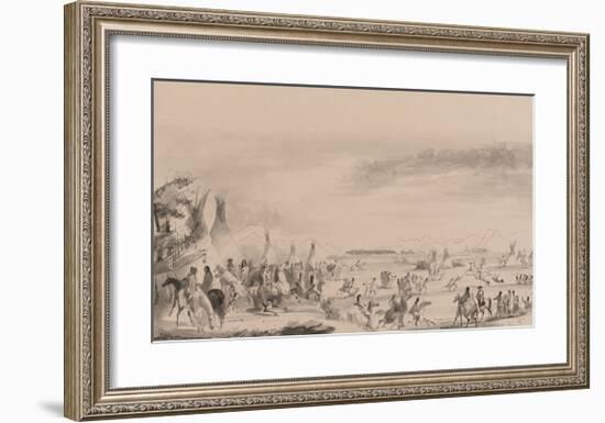 Indian Encampment-Alfred Jacob Miller-Framed Premium Giclee Print