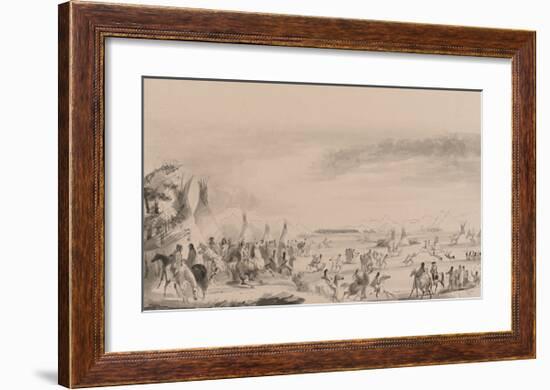 Indian Encampment-Alfred Jacob Miller-Framed Premium Giclee Print