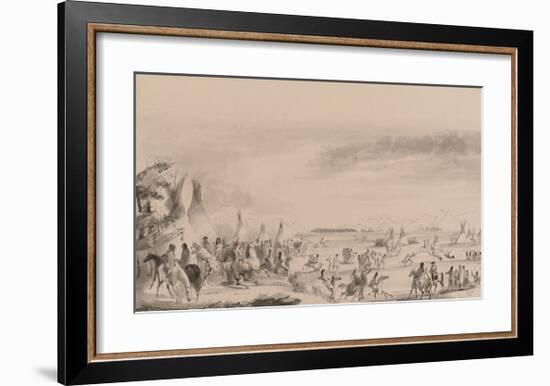 Indian Encampment-Alfred Jacob Miller-Framed Premium Giclee Print