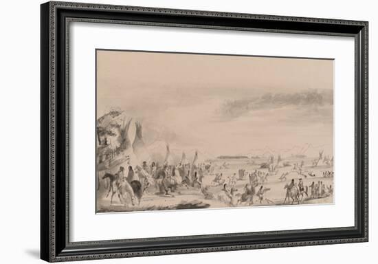 Indian Encampment-Alfred Jacob Miller-Framed Premium Giclee Print