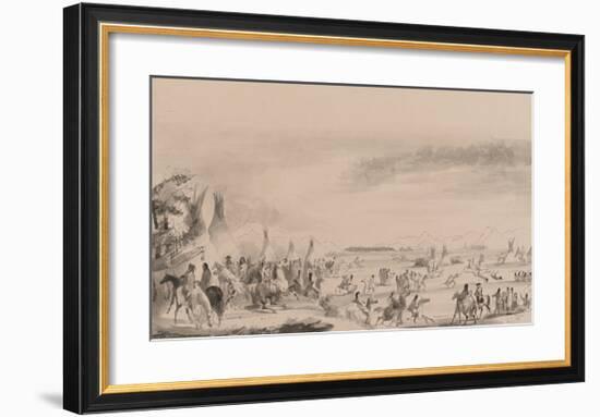 Indian Encampment-Alfred Jacob Miller-Framed Premium Giclee Print