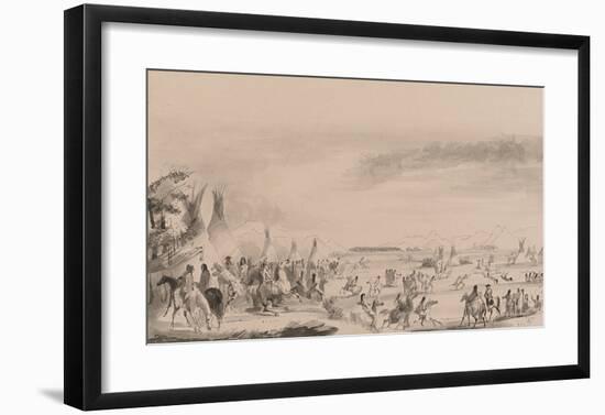 Indian Encampment-Alfred Jacob Miller-Framed Premium Giclee Print