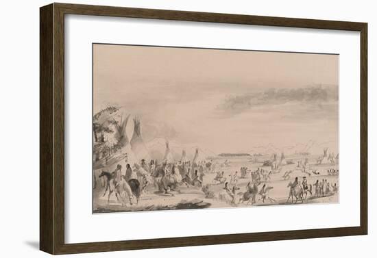 Indian Encampment-Alfred Jacob Miller-Framed Premium Giclee Print