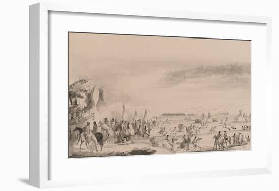 Indian Encampment-Alfred Jacob Miller-Framed Premium Giclee Print