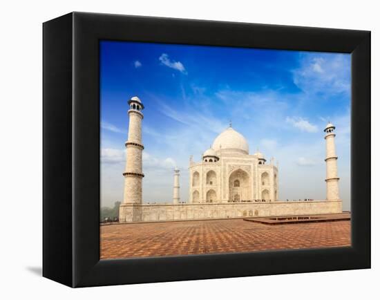Indian Famous Landmark - India Travel Background Taj Mahal. Agra, Uttar Pradesh, India-f9photos-Framed Premier Image Canvas