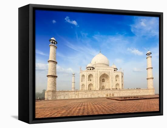 Indian Famous Landmark - India Travel Background Taj Mahal. Agra, Uttar Pradesh, India-f9photos-Framed Premier Image Canvas