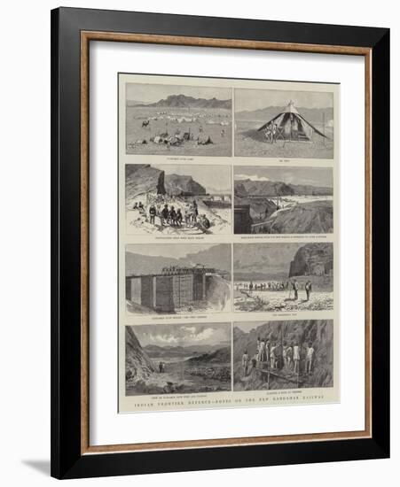 Indian Frontier Defence, Notes on the New Kandahar Railway-null-Framed Giclee Print