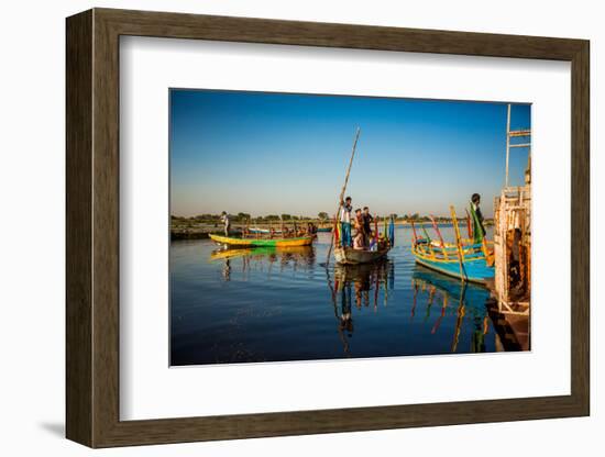 Indian Gondoliers, Flower Holi Festival, Vrindavan, Uttar Pradesh, India, Asia-Laura Grier-Framed Photographic Print