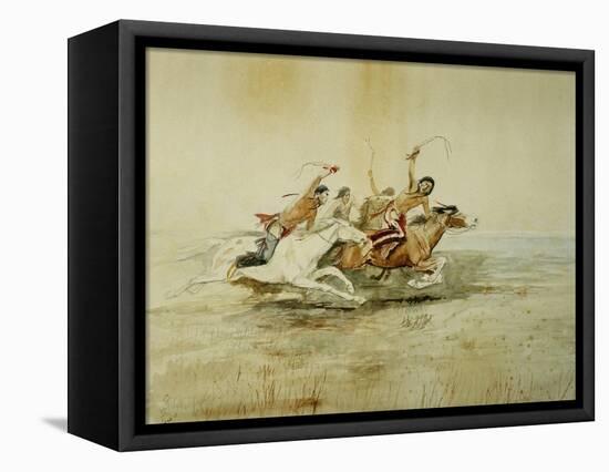 Indian Horse Race No. 4-Charles Marion Russell-Framed Premier Image Canvas