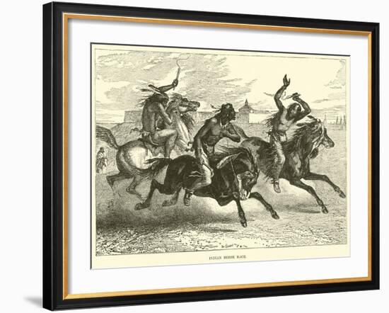 Indian Horse Race-null-Framed Giclee Print