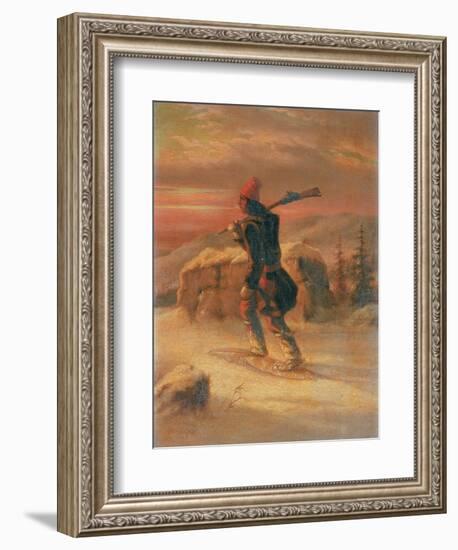 Indian Hunter in the Snow-Cornelius Krieghoff-Framed Giclee Print