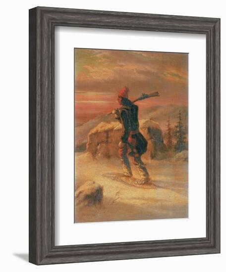 Indian Hunter in the Snow-Cornelius Krieghoff-Framed Giclee Print