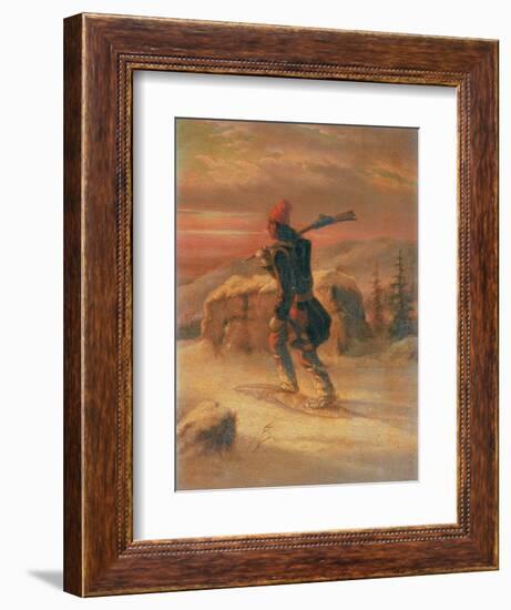 Indian Hunter in the Snow-Cornelius Krieghoff-Framed Giclee Print