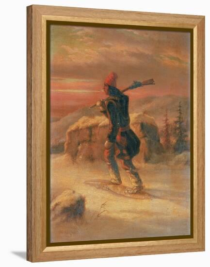 Indian Hunter in the Snow-Cornelius Krieghoff-Framed Premier Image Canvas