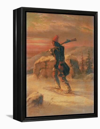 Indian Hunter in the Snow-Cornelius Krieghoff-Framed Premier Image Canvas