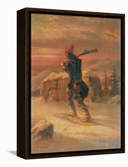 Indian Hunter in the Snow-Cornelius Krieghoff-Framed Premier Image Canvas