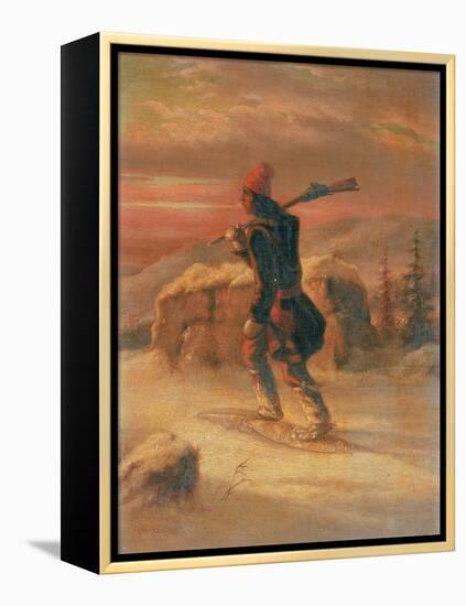 Indian Hunter in the Snow-Cornelius Krieghoff-Framed Premier Image Canvas