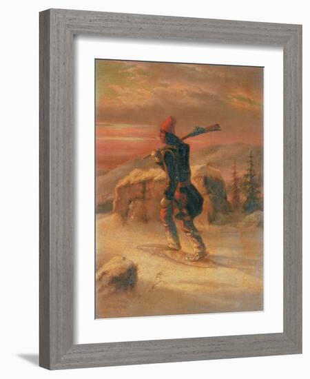 Indian Hunter in the Snow-Cornelius Krieghoff-Framed Giclee Print