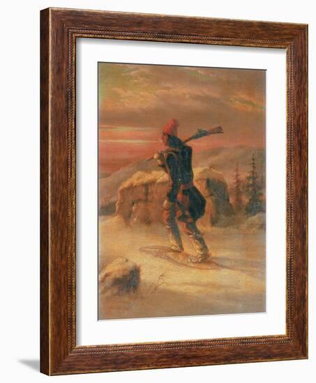 Indian Hunter in the Snow-Cornelius Krieghoff-Framed Giclee Print