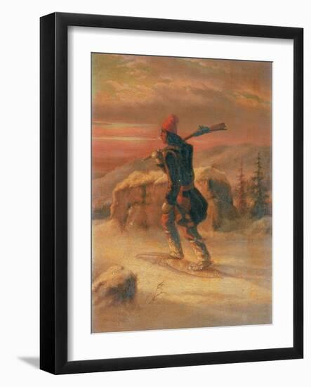 Indian Hunter in the Snow-Cornelius Krieghoff-Framed Giclee Print