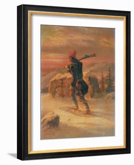 Indian Hunter in the Snow-Cornelius Krieghoff-Framed Giclee Print