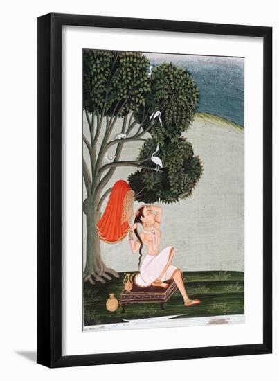 Indian Lady at Her Toilet Dressing Her Hair-null-Framed Giclee Print