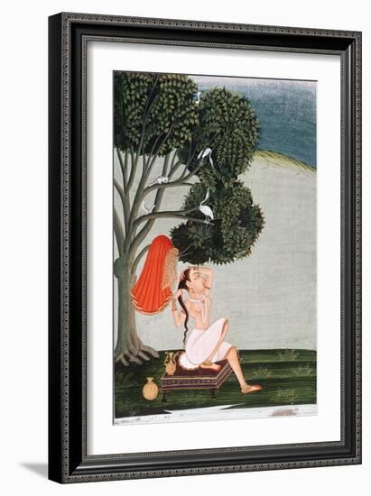 Indian Lady at Her Toilet Dressing Her Hair-null-Framed Giclee Print