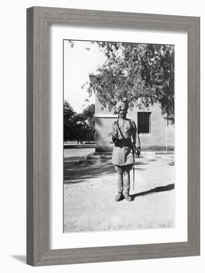 Indian Lancer, Mathura, India, 1916-1917-null-Framed Giclee Print