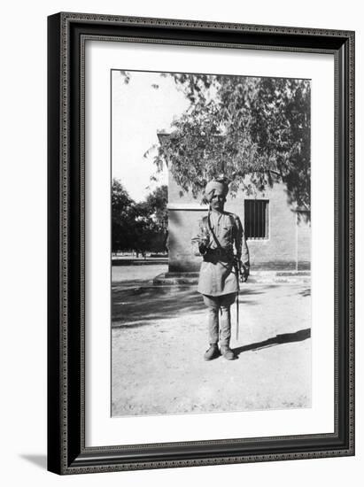 Indian Lancer, Mathura, India, 1916-1917-null-Framed Giclee Print