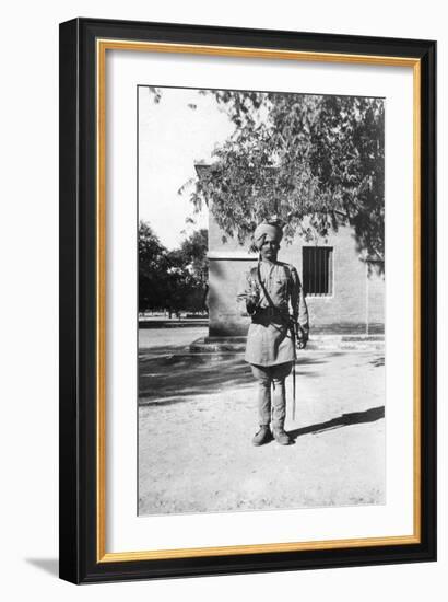 Indian Lancer, Mathura, India, 1916-1917-null-Framed Giclee Print