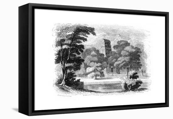 Indian Landscape and Temple, 1847-Robinson-Framed Premier Image Canvas