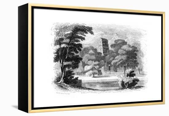 Indian Landscape and Temple, 1847-Robinson-Framed Premier Image Canvas