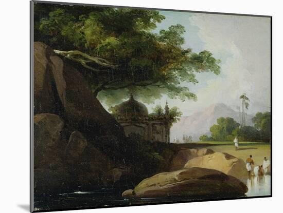 Indian Landscape with Temple, C.1815-George Chinnery-Mounted Giclee Print