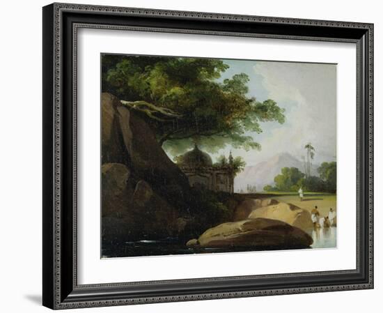 Indian Landscape with Temple, C.1815-George Chinnery-Framed Giclee Print