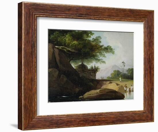 Indian Landscape with Temple, C.1815-George Chinnery-Framed Giclee Print