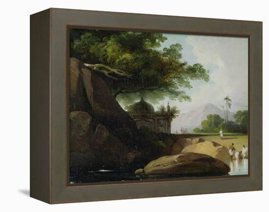 Indian Landscape with Temple, C.1815-George Chinnery-Framed Premier Image Canvas