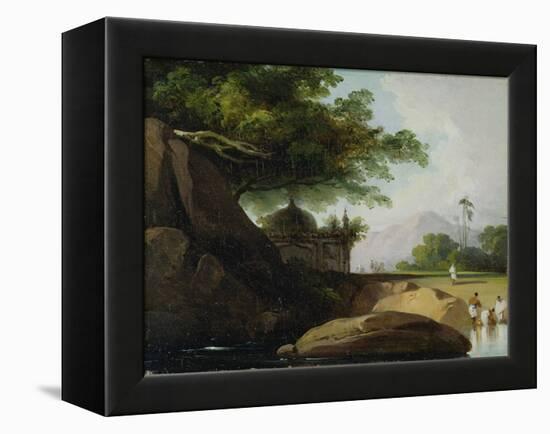 Indian Landscape with Temple, C.1815-George Chinnery-Framed Premier Image Canvas